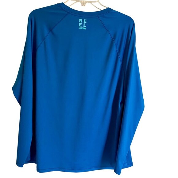 Reel Legends Performance Blue Long Sleeve Shirt with Reel Tec Women's 1X NEW - Picture 9 of 10